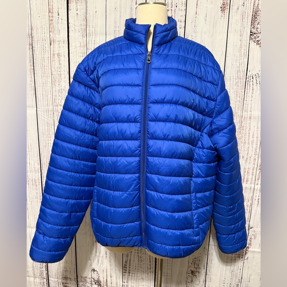 Vibrant Blue‎ Men's Puffer Jacket
